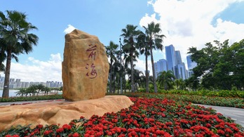 【国际锐评】中国的“关键一招”对世界有多重要？_fororder_在广东省深圳市前海拍摄的前海石（2024年05月11日摄）